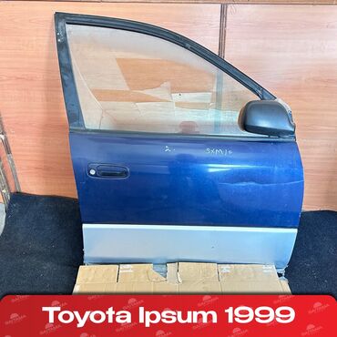 Автозапчасти: Передняя правая дверь Toyota 1999 г., Б/у, цвет - Синий,Оригинал