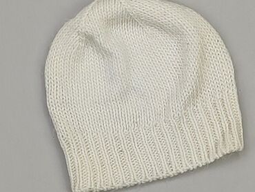 biała czapka z pomponem: Czapka, stan - Dobry