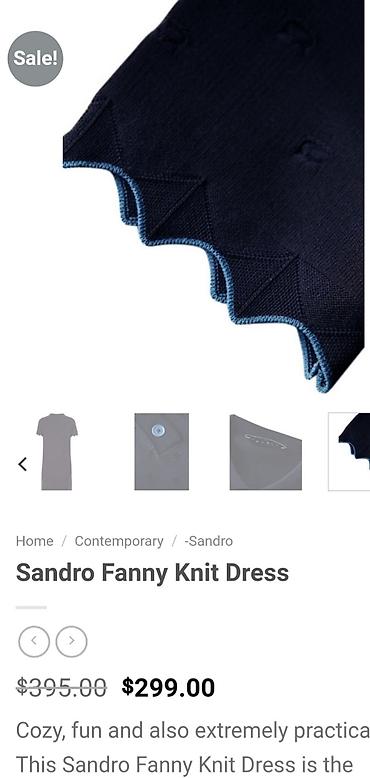 ps baletanke: SANDRO Paris polo knit haljina. Teget boje, polo model sa kragnicom i — 7