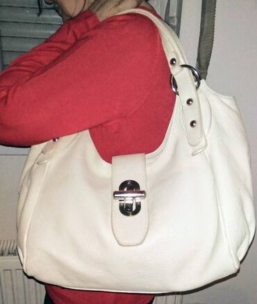 Torbe: Italijanska kožna bež torba Prelepa i prostrana italijanska troba, u — 1