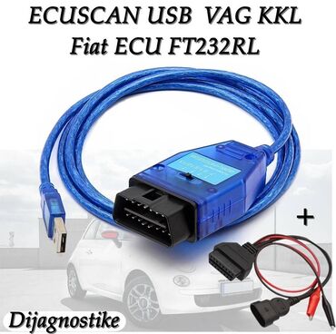 Alati za automobile: Ecuscan usb vag kkl fiat ecu ft232rl 4-smerni prekidač kkl 409.1 — 16