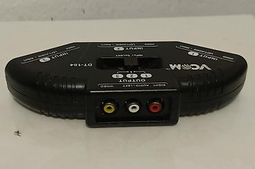 televizo: VCOM DT-104 – 3x1 RCA Audio/Video Keçirici Məhsul təsviri: - 3 giriş — 1