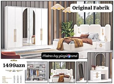 Yataq otağı dəsti – Original Fabrik Tərkibi: - 6 qapılı qarderob