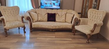 деревянные кресла качалки: İşlənmiş, Divan, 2 kreslo, Bazasız, Açılmayan