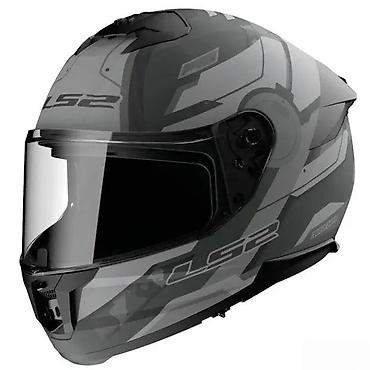 cena kacige: Integralna moto kaciga LS2 – grafitno/siva kamuflažna grafika. - Tip — 1