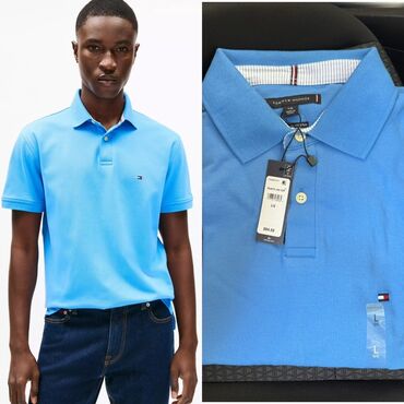 Çəngəllər: Polo köynək, Tommy Hilfiger, L (EU 40), rəng - Göy