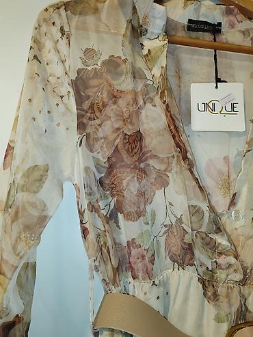 exit denim: Dugačka haljina sa floralnim printom – brend UNIQUE - Model: lepršava — 7