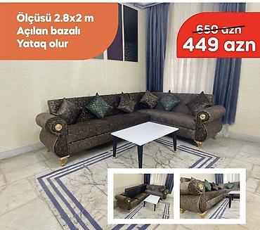 Divanlar: Künc divan, Yeni, Açılan, Bazalı, Vеlur parça, Şəhərdaxili pulsuz çatdırılma — 1
