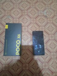 телефон поко цена: Poco X6, Колдонулган, 256 ГБ, түсү - Кара, 2 SIM
