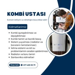 3 d qelem: Kombi ustası Kombi təmiri/ Kombi təmizlənməsi/ Sistem yuyulması Əlaqə