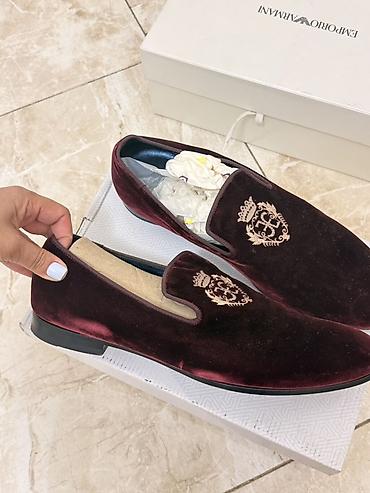 Ayaqqabılar: Fabi məxməri loafers - Model: klassik slip-on loafers - Material — 2