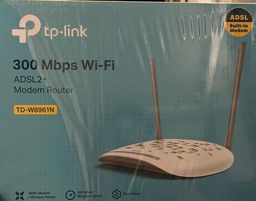 modem zte: TP-Link TD-W8961N ADSL2+ Modem Router - 300 Mbps Wi‑Fi sürəti -