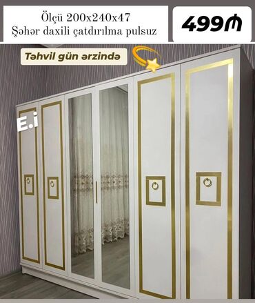 мебель из паллет бишкек: 6 qapili dolab Reng secimi var Catdirilma qurasdirilma şeher daxili