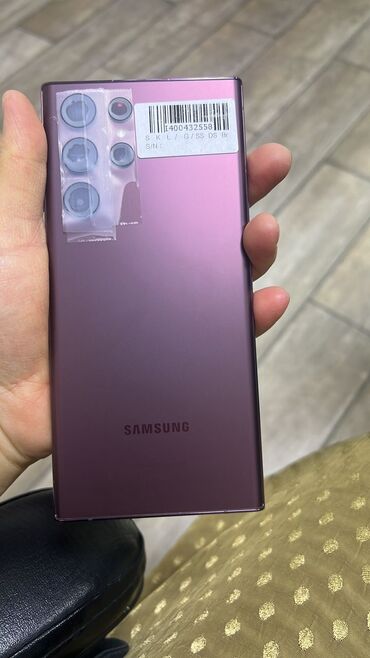 Samsung: Samsung Galaxy S22 Ultra, Б/у, 256 ГБ, цвет - Красный, 1 SIM, eSIM