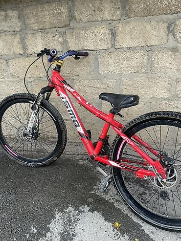 velosiped 20 lük: Qırmızı rəngli dağ velosipedi - Gücləndirilmiş alüminium tipli — 4