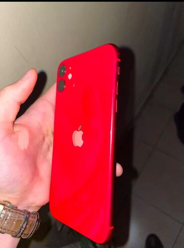 Apple iPhone: IPhone 11, 64 GB, Qırmızı, Simsiz şarj, Face ID