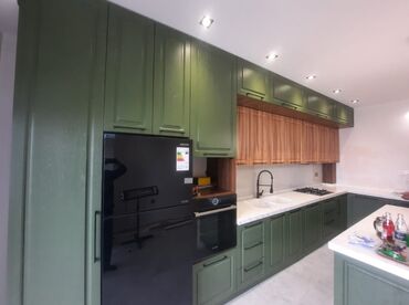 Sifarişlə mətbəx mebeli: Sifarişlə mətbəx dəsti, Özü çəkən petlələr, MDF, Kredit yoxdur, Pulsuz çatdırılma — 19