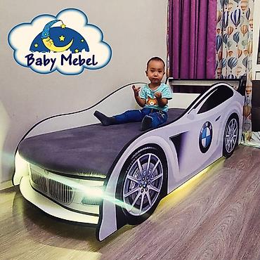 Детские односпальные кровати: Детская односпальная кровать, Новый, Для девочки, Для мальчика, С матрасом, ДСП, Бесплатная доставка — 7