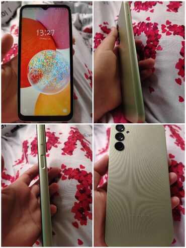 samsung 200 azn: Samsung Galaxy A14 5G, 128 ГБ, цвет - Зеленый, Отпечаток пальца, Две SIM карты, С документами