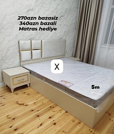 Yataq dəsti – müasir dizayn - Yumşaq parça ilə üzlənmiş, qızılı xətt lalafo.az -da Yataq dəsti – müasir dizayn - Yumşaq parça ilə üzlənmiş, qızılı xətt