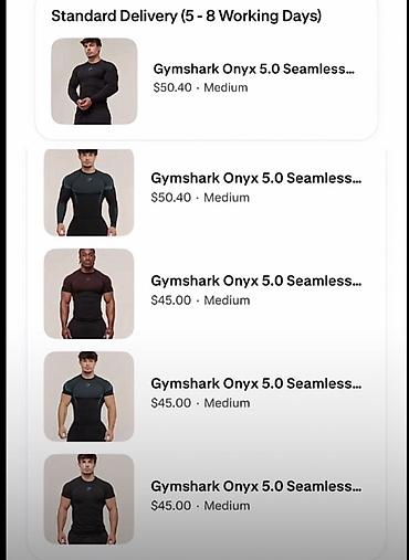 pull and: Футболка Gymshark Onyx 5.0 Seamless, мужская, размер Medium — 2