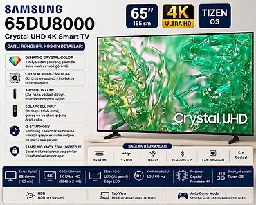 №: 15662 Məhsulun adı: Televizor Samsung 65DU8000, LCD (LED), 65 düym