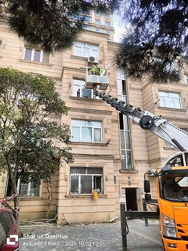 elektrik sit: Binaların fasad işıqlarının dəyişdirilməsi səbətdə işləyə bilən — 1
