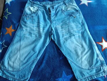 bez lanene bermude: Shorts L (EU 40), color - Light blue