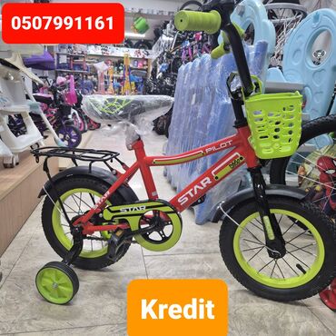 gence velosiped satisi: Yeni Dörd təkərli Uşaq velosipedi 16", Pulsuz çatdırılma