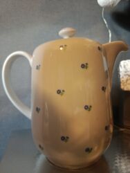 Dəm çaydanları: İşlənmiş, rəng - Ağ, Çaydan, Farfor, 1 l