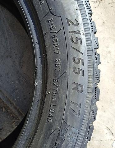Шины: Шины 215 / 55 / R 17, Зима, Б/у, 1 шт, Легковые, Германия, Michelin — 4
