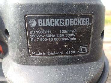 Električne brusilice: Originalna BLACK&DECKER ekscentar šlajferica snage 330W. Prečnik — 12