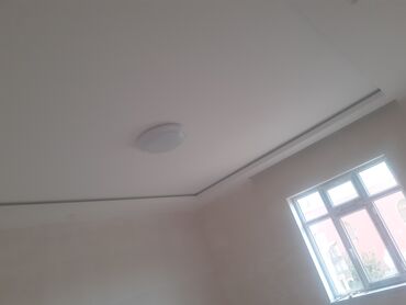 Tavan işləri: Gips karton asma tavan işi - Otaqlar üçün modern iki səviyyəli asma — 7