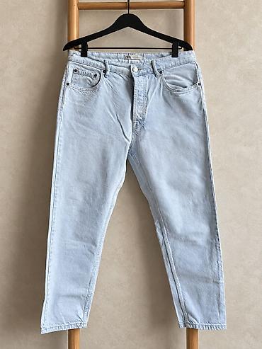 джинсы зара: Мужские джинсы, L, Zara, Б/у, цвет - Голубой, Самовывоз — 1
