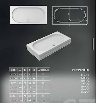 duş altlığı: Məhsul: Duş altlığı kolleksiyası - Formalar: kvadrat və düzbucaqlı - — 4