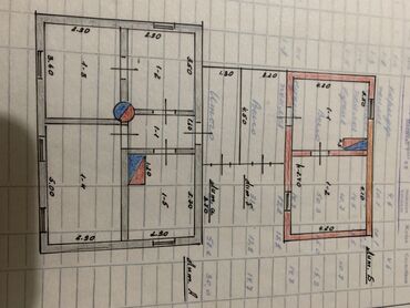 ыссык куль комнаты: Дом, 82 м², 7 комнат, Собственник, Старый ремонт