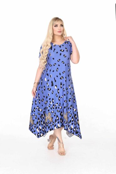 Haljine: 5XL (EU 50), bоја - Šareno, Kratkih rukava — 5