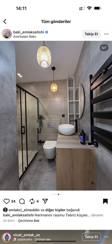 Mənzil kirayələyirəm: Studiya, 40 kv. m — 8