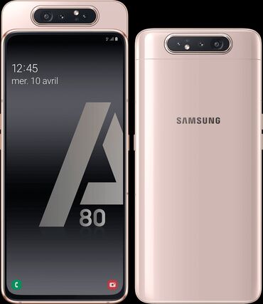 Samsung: Samsung Galaxy A80, Б/у, 128 ГБ, цвет - Золотой