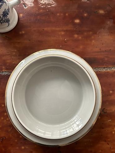 xonca konfeti: Porselen qab–qapaq dəsti - Material: ağ porselen - Forma: dairəvi — 3