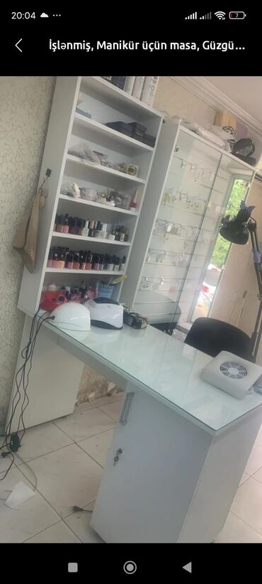 Salon masaları: Manikur masasi usdunde susesi tecili satilir qiymet 110azn unvan