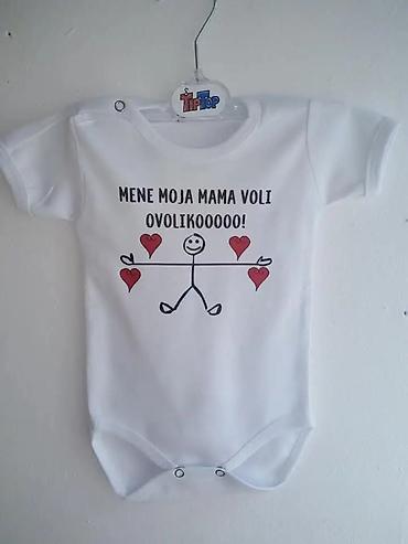 Bodiji i zeke za bebe: Bebi bodiji sa šaljivim natpisima – kratki rukavi Mere 56-62 dvobroj — 13