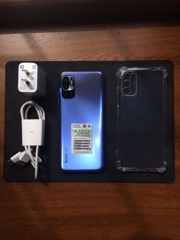 телефоны б у в Кыргызстан | СТАЦИОНАРНЫЕ ТЕЛЕФОНЫ: Xiaomi Redmi Note 10 | 128 ГБ цвет - Синий | Сенсорный, Отпечаток пальца, Face ID