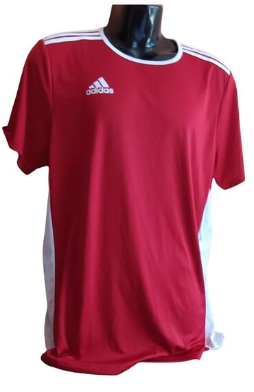 muski dzemperi sa zipom: Men's T-shirt Adidas, L (EU 40), bоја - Crvena
