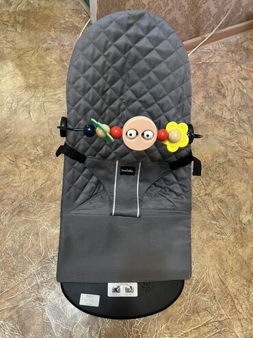 детское кресло для автомобиля: Детский шезлонг, Качалка, Другой материал, цвет - Серый