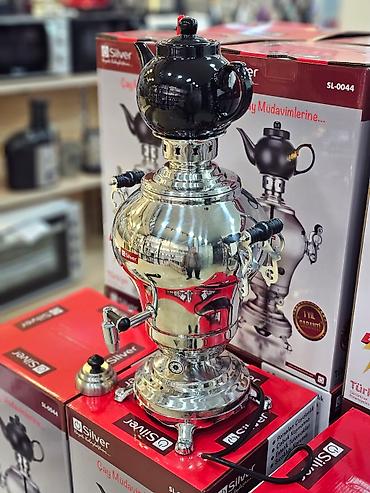 ucuz samavarlar: Elektrikli samovar silver model: sl-0044 elektri̇k semaver 4l — 4