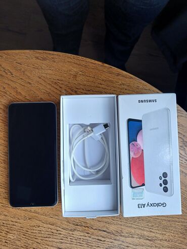 prasdoy telfonlar: Samsung Galaxy A13, 64 GB, rəng - Ağ, Barmaq izi, İki sim kartlı