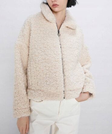 женские короткие пальто: Пальто Zara, M (EU 38), цвет - Белый