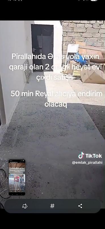 Həyət evləri və villaların satışı: Pirallahıda əsas yola yaxın yerləşən 2 otaqlı həyət evi. Həyətdə qaraj — 10