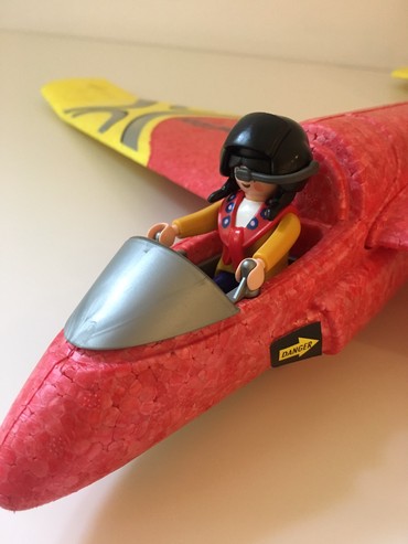 Igračke: PLAYMOBILE AVION 48 cm. Raspon krila - 50cm. Rasklopiv, pilot koji se — 6